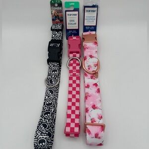 Large Dog Collar Bundle, Top Paw and Coastal Styles